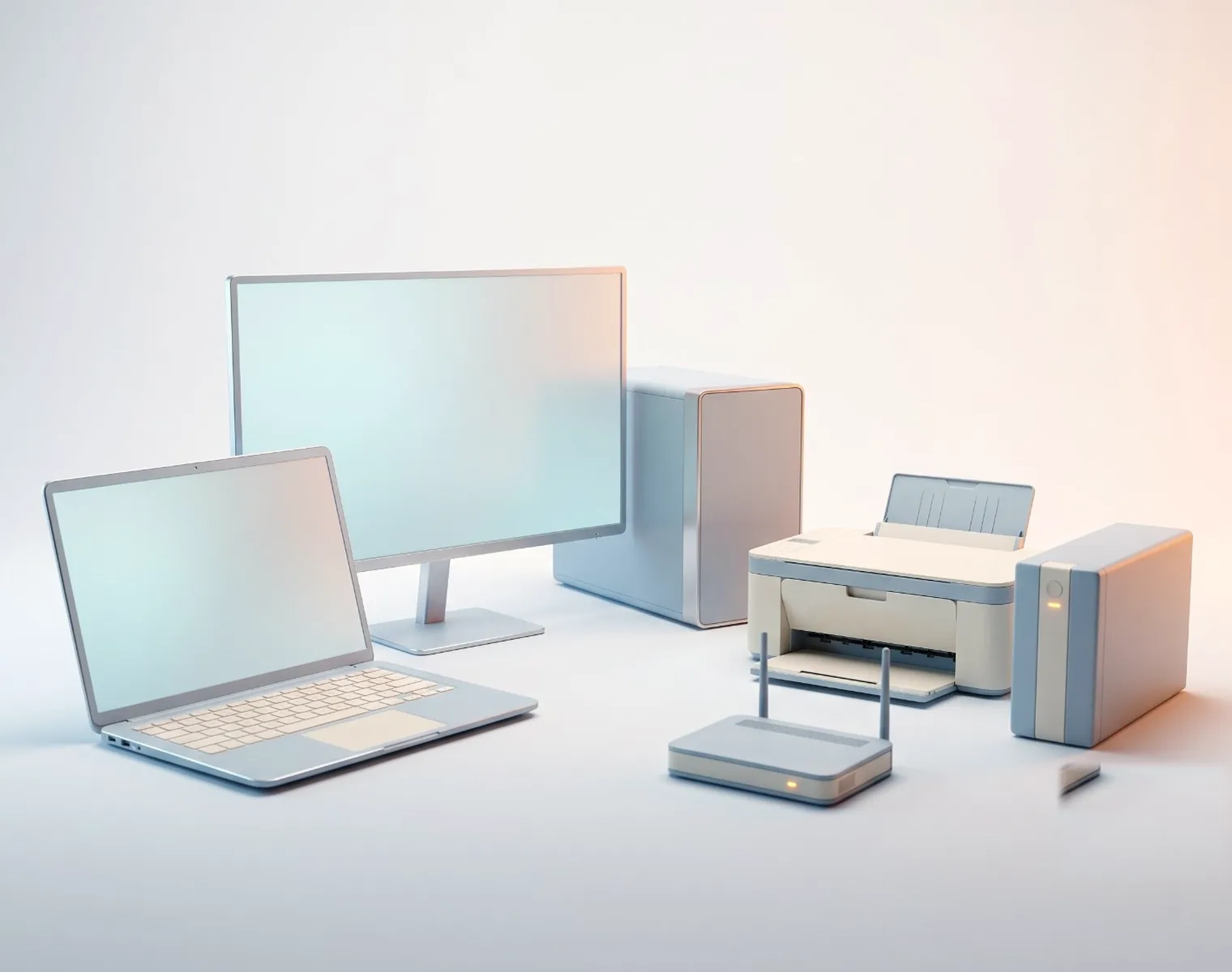 Laptop, monitor, desktop tower, printer, UPS and network router supplied by Firenix Technologies